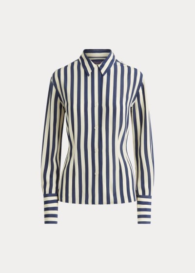 Camisa Ralph Lauren Vanna Striped Silk Mulher 13069-YDKO